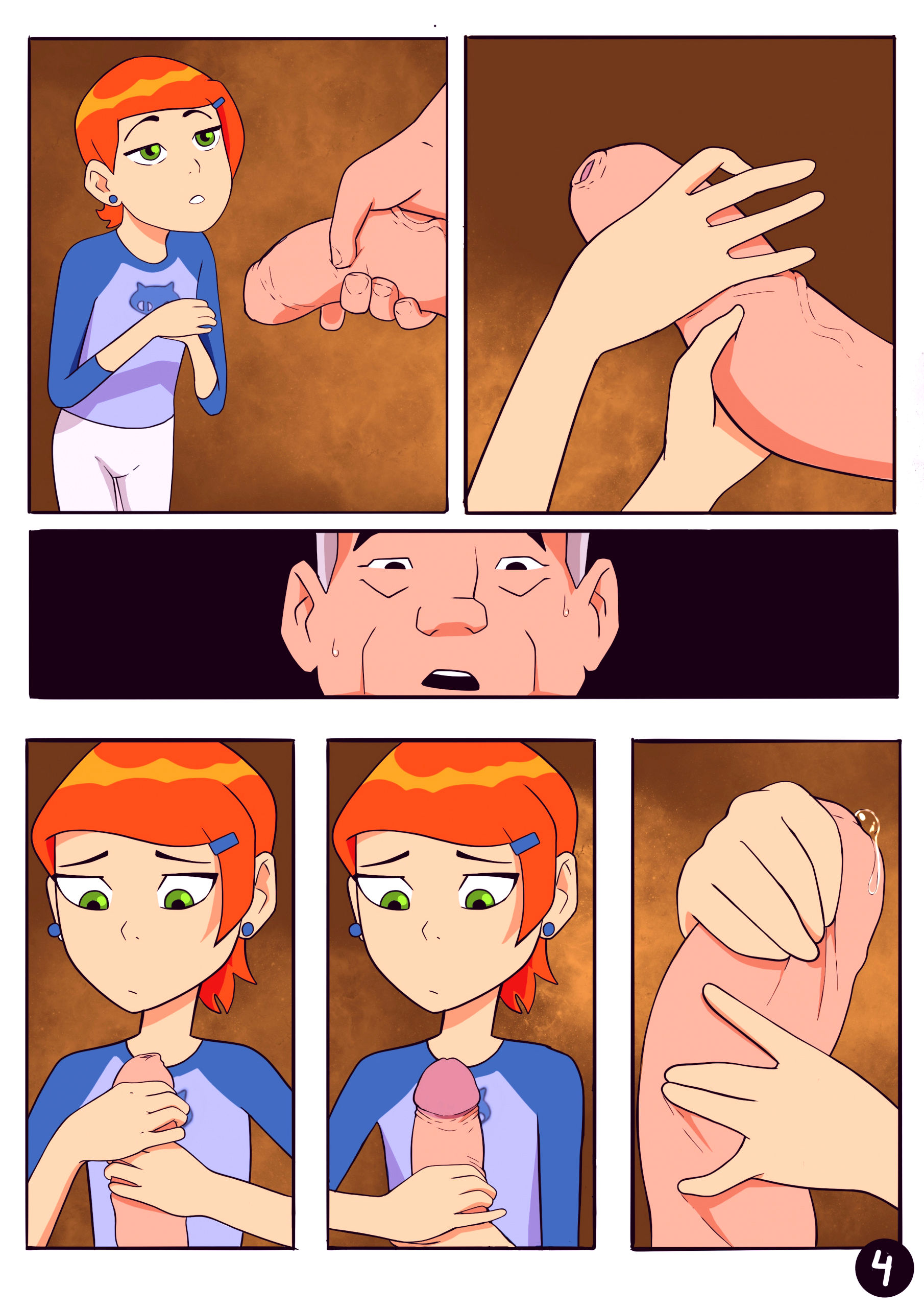 Amazing adventures of gwen and her abusive grandfather porn comic picture 4