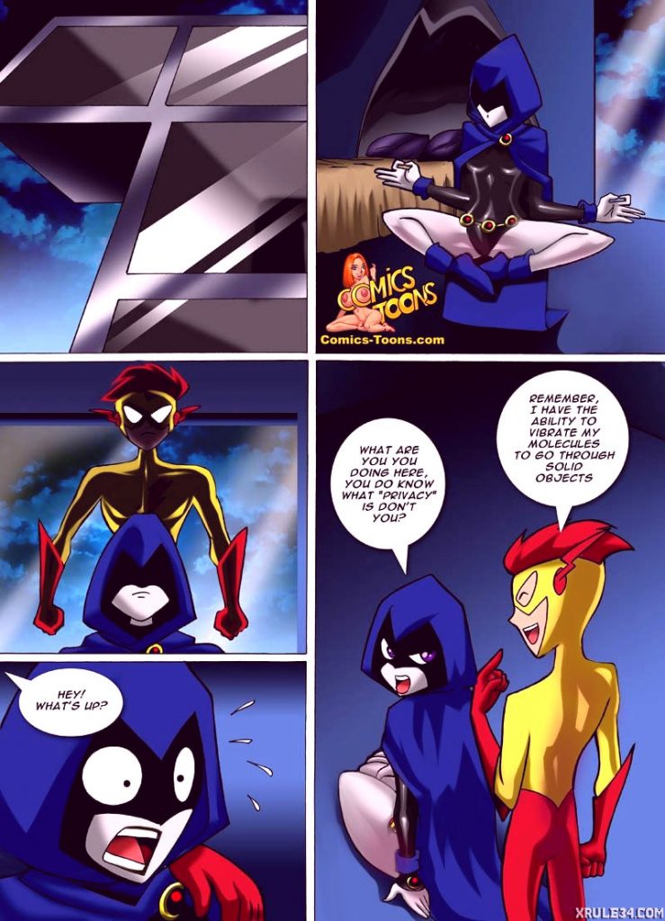 Raven x kid flash porn comic picture 1