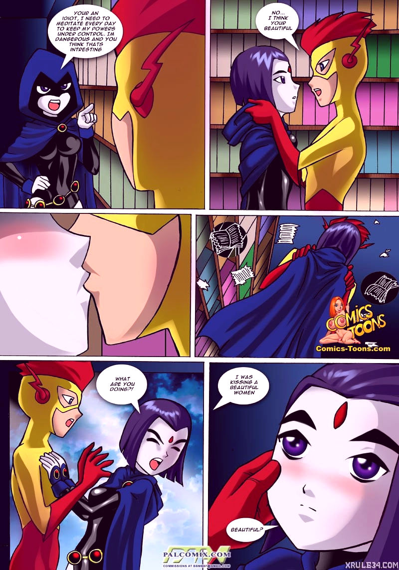 Raven x kid flash porn comic picture 4