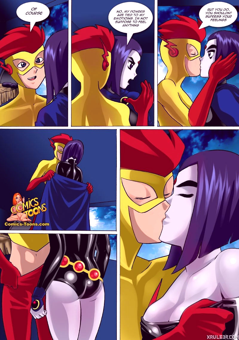 Raven x kid flash porn comic picture 5