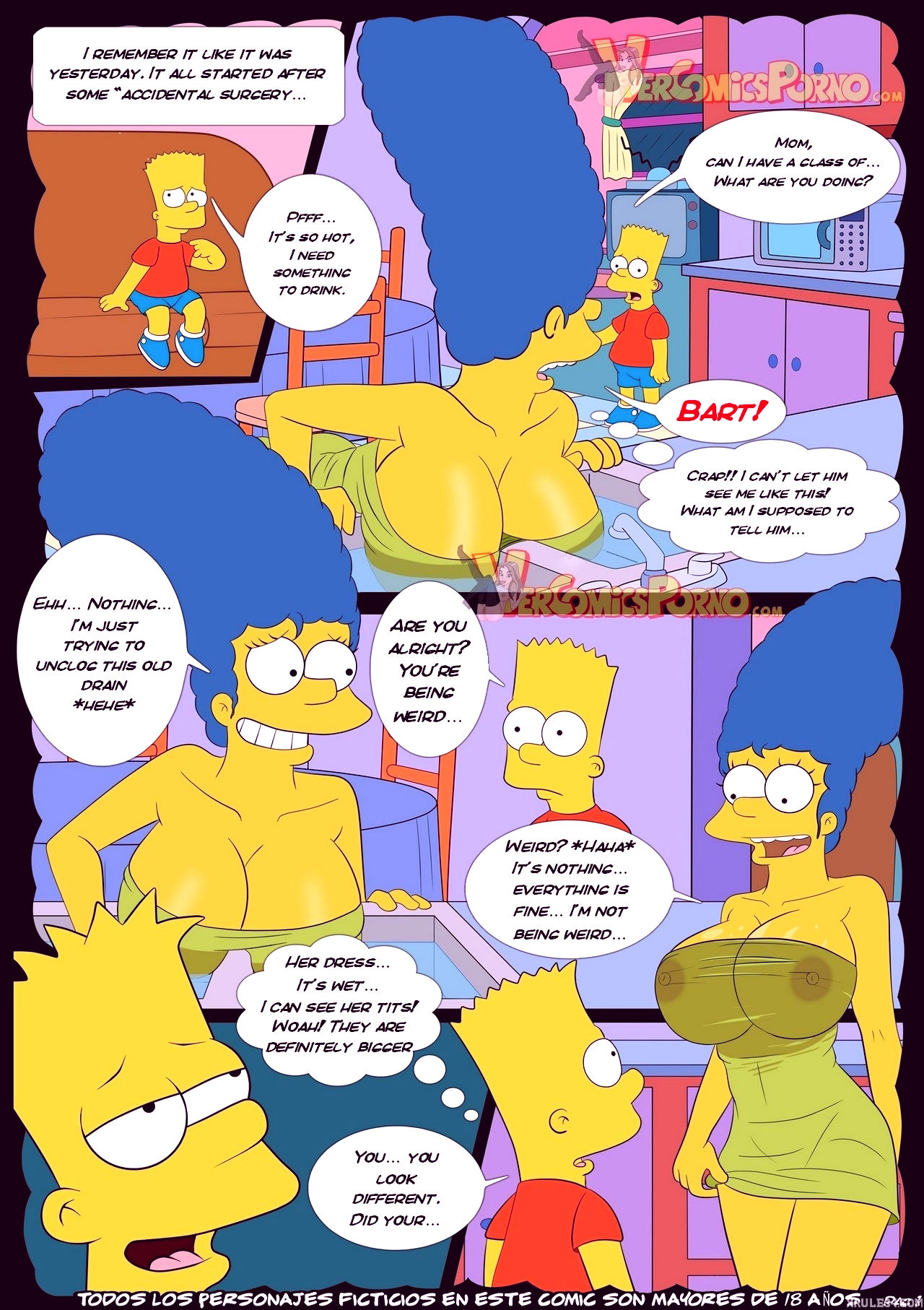 The simpsons old habits 3 porn comic picture 2
