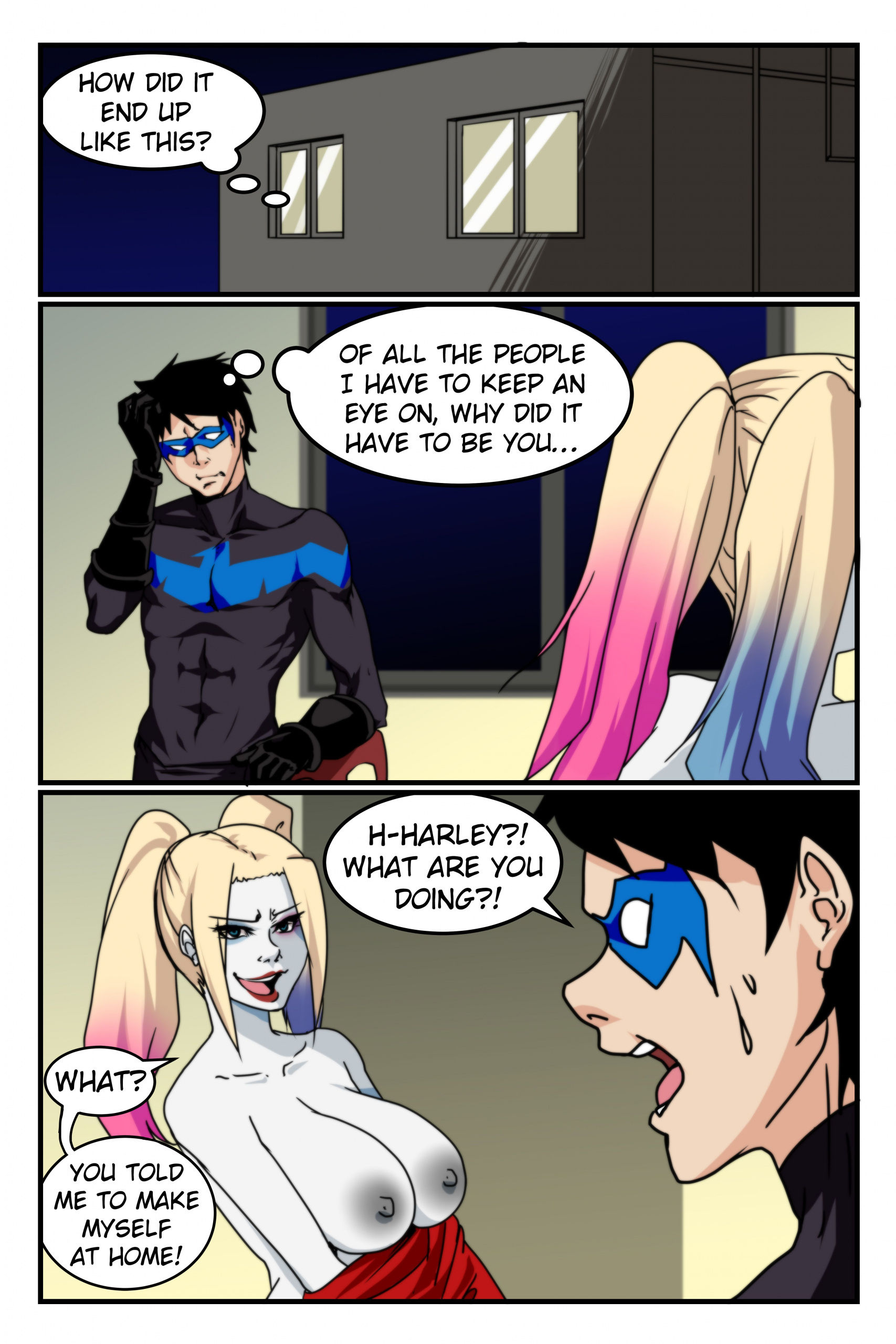 Dick n harley quinn porn comic picture 2