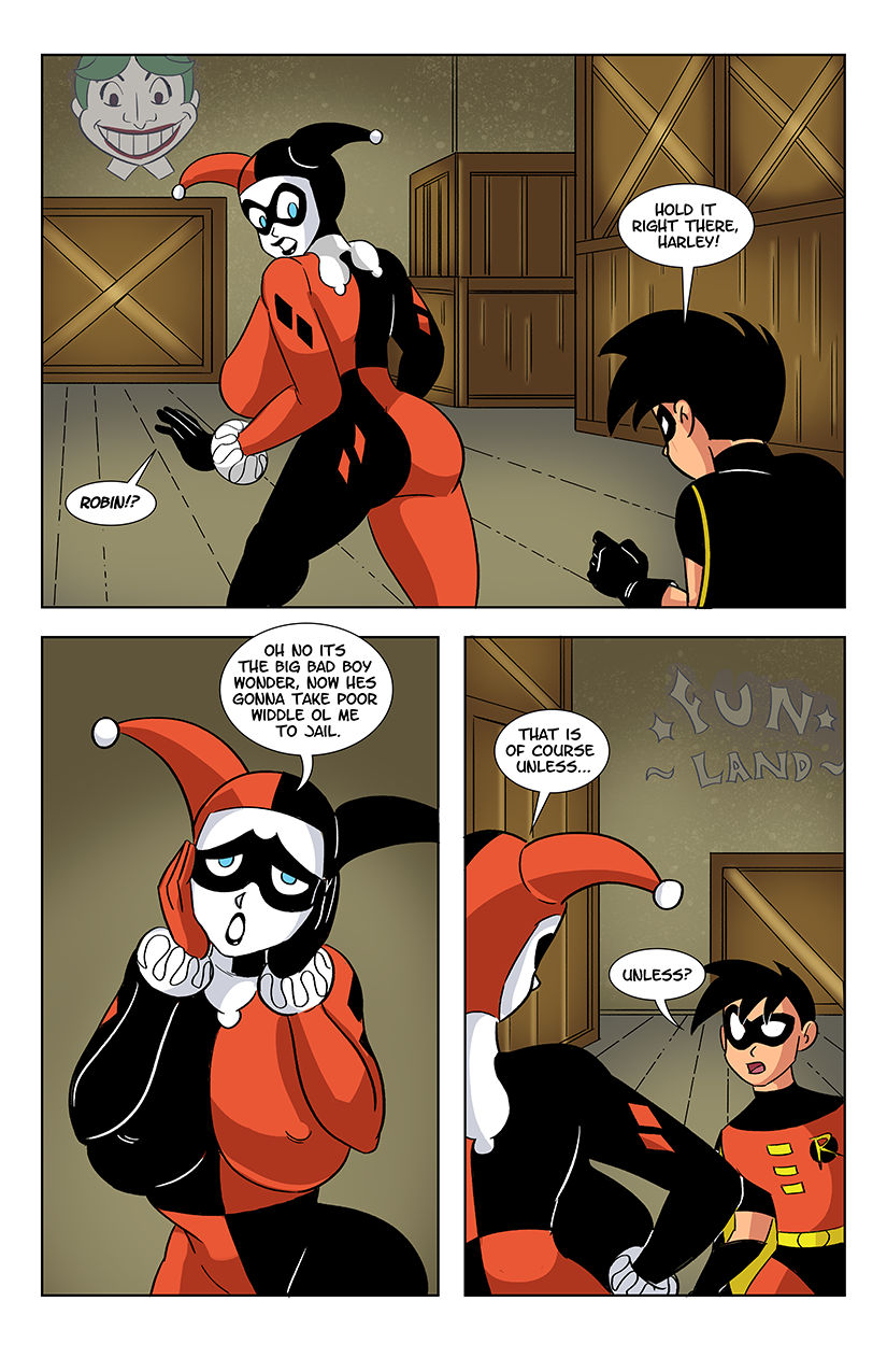 Harley and robin in the deal porn comic picture 1