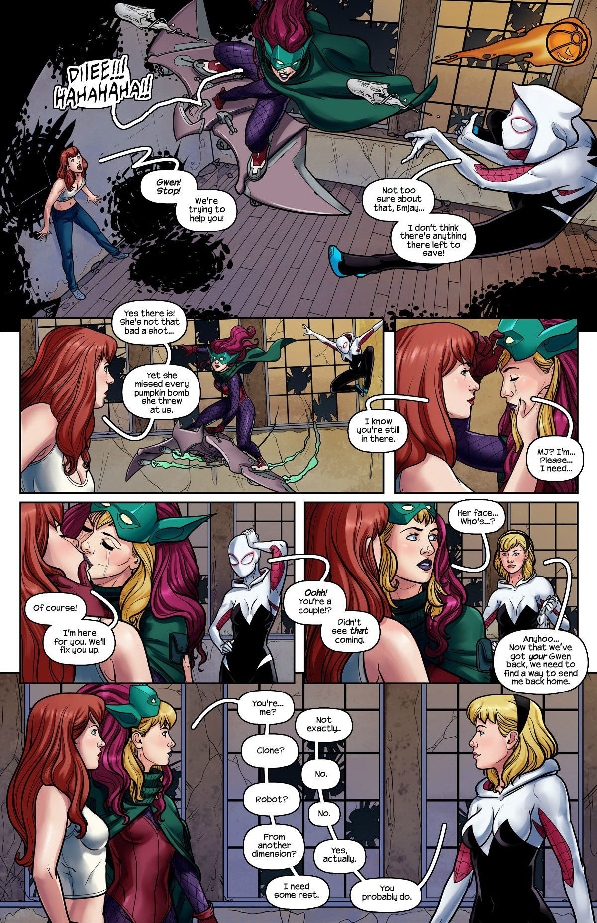 Ghost spider vs green goblin porn comic picture 3