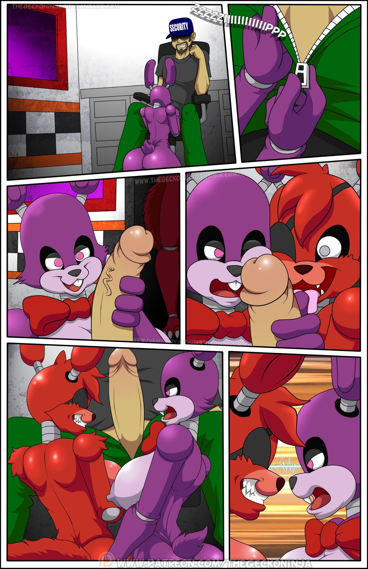 Five fucks at freddy's porn comic picture 021