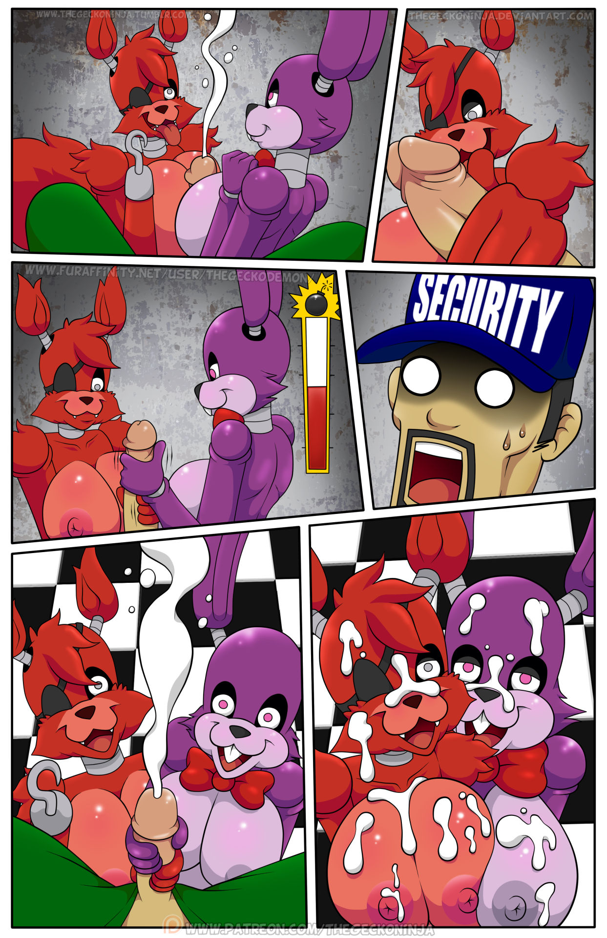 Five fucks at freddy's porn comic picture 028