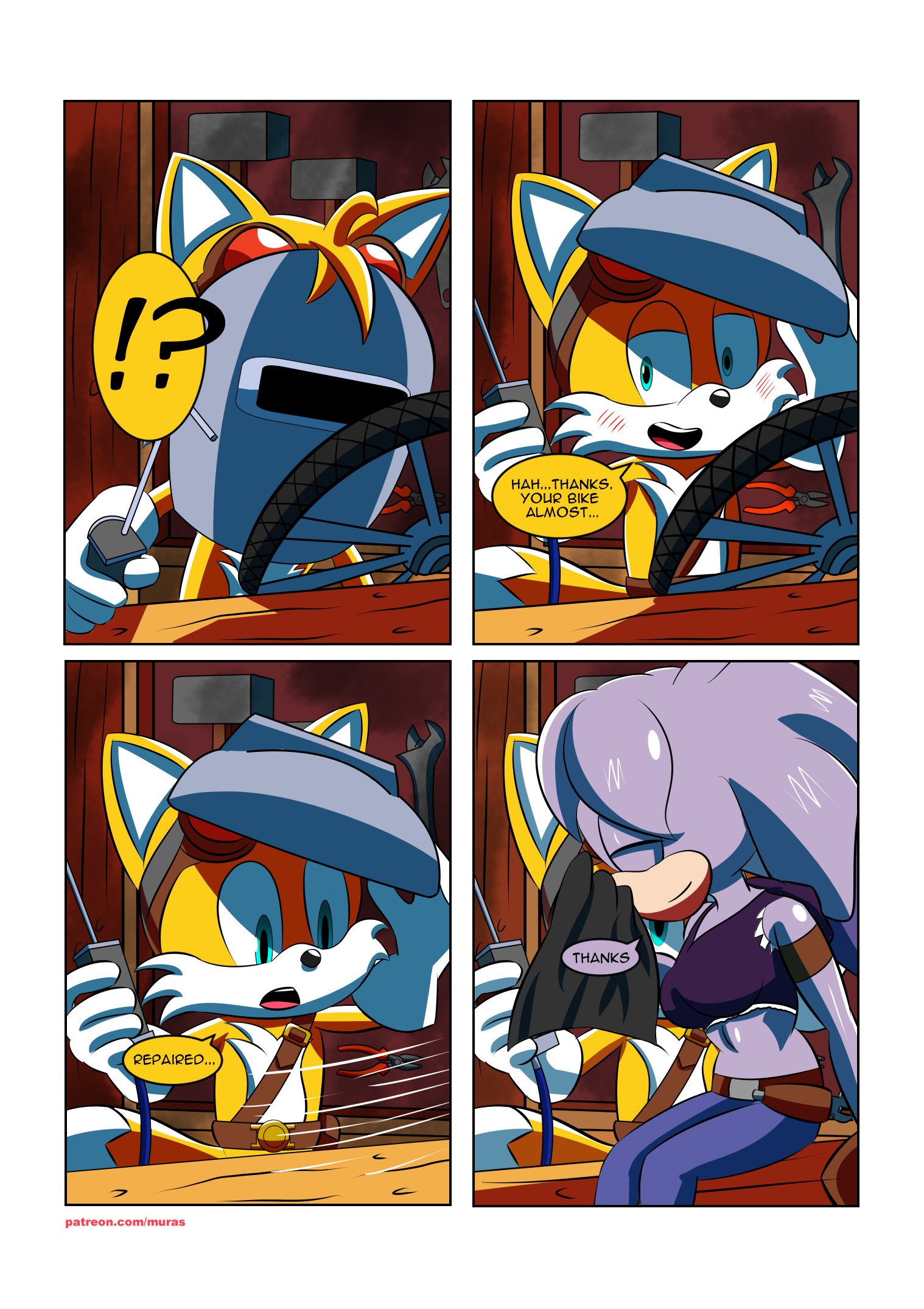 Handy Foxy porn comic picture 3