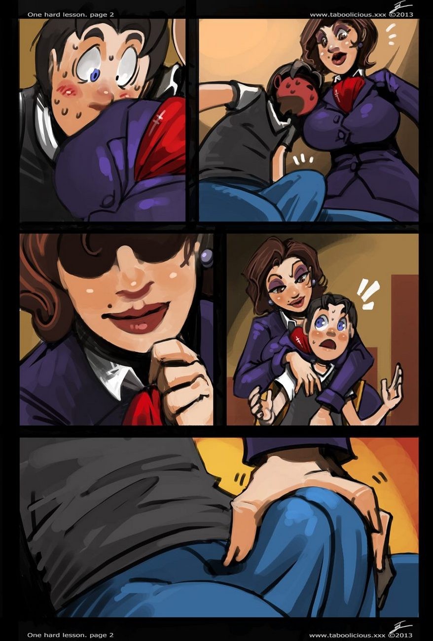 One Hard Lesson porn comic picture 3