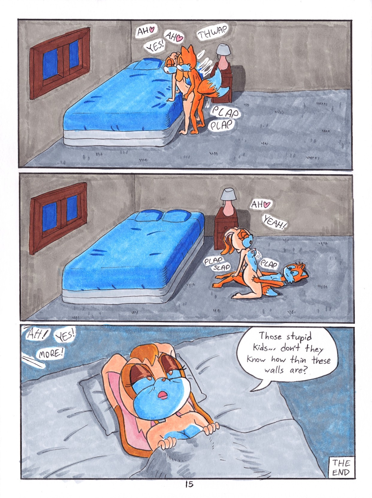 Sleepless Sleepover porn comic picture 15