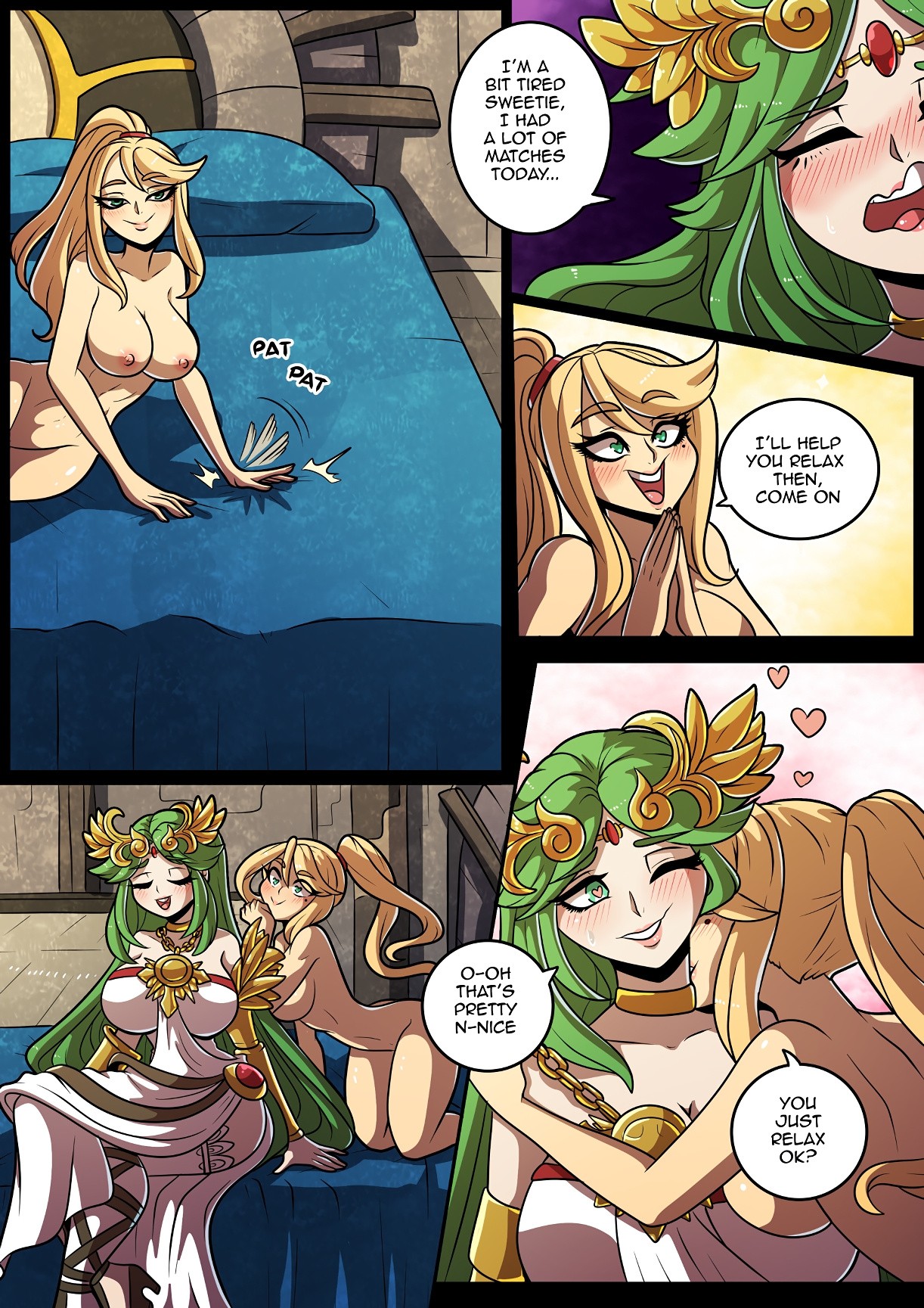 Smash Girls: Samus and Palutena's Bedroom Smash! porn comic picture 3