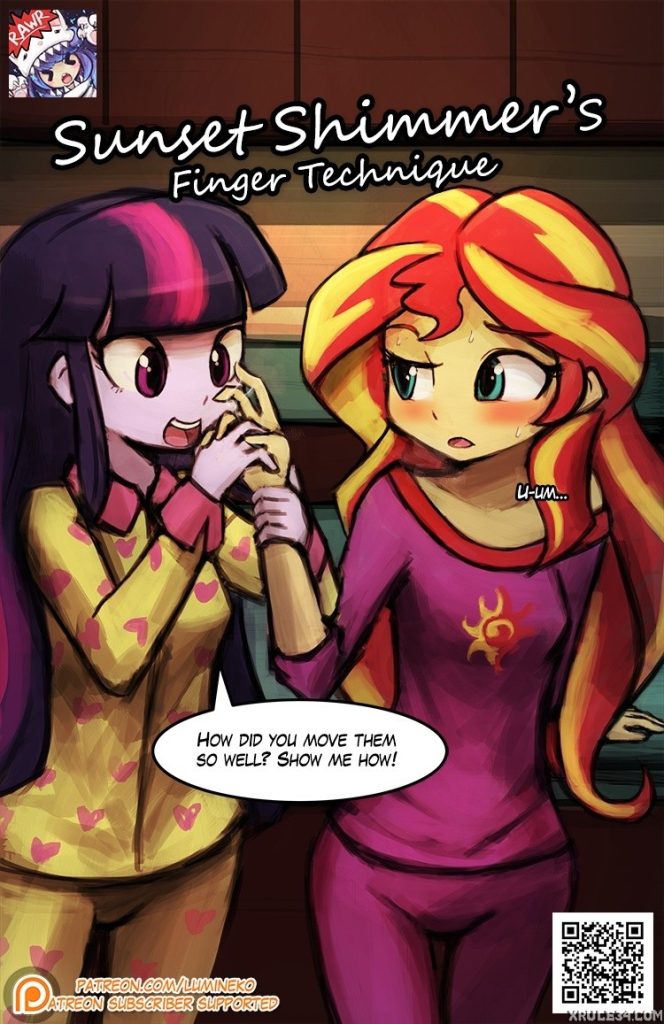 Sunset Shimmer's Finger Technique porn comic picture 1