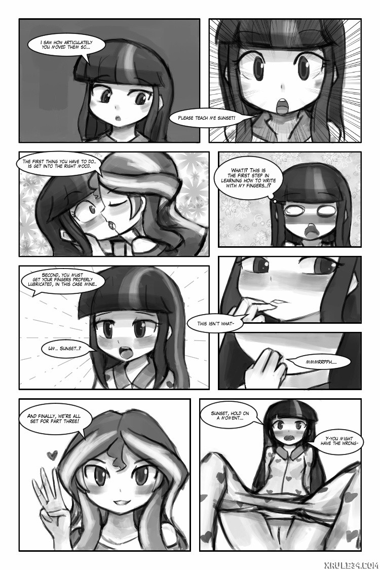 Sunset Shimmer's Finger Technique porn comic picture 4