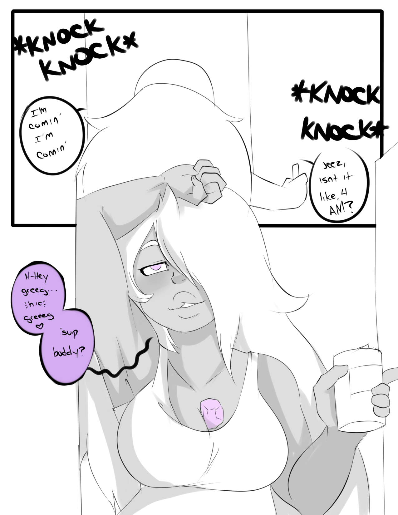 Amethyst's drinking problem porn comic picture 1