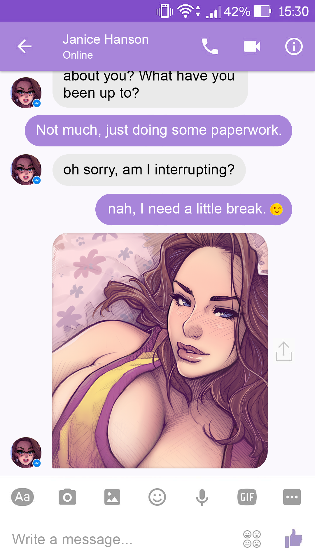 A Chat with Janice porn comic picture 3