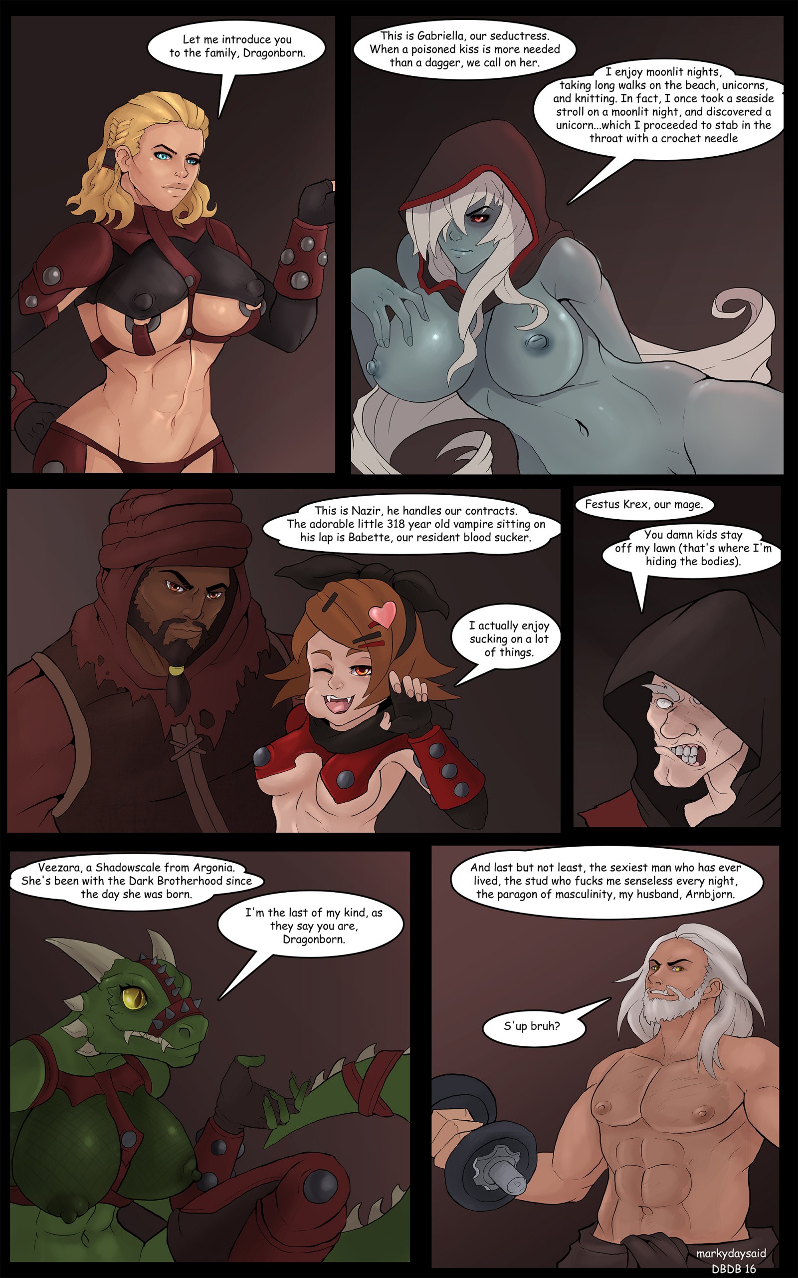 Dragonborn and the Dark Brotherhood porn comic picture 17