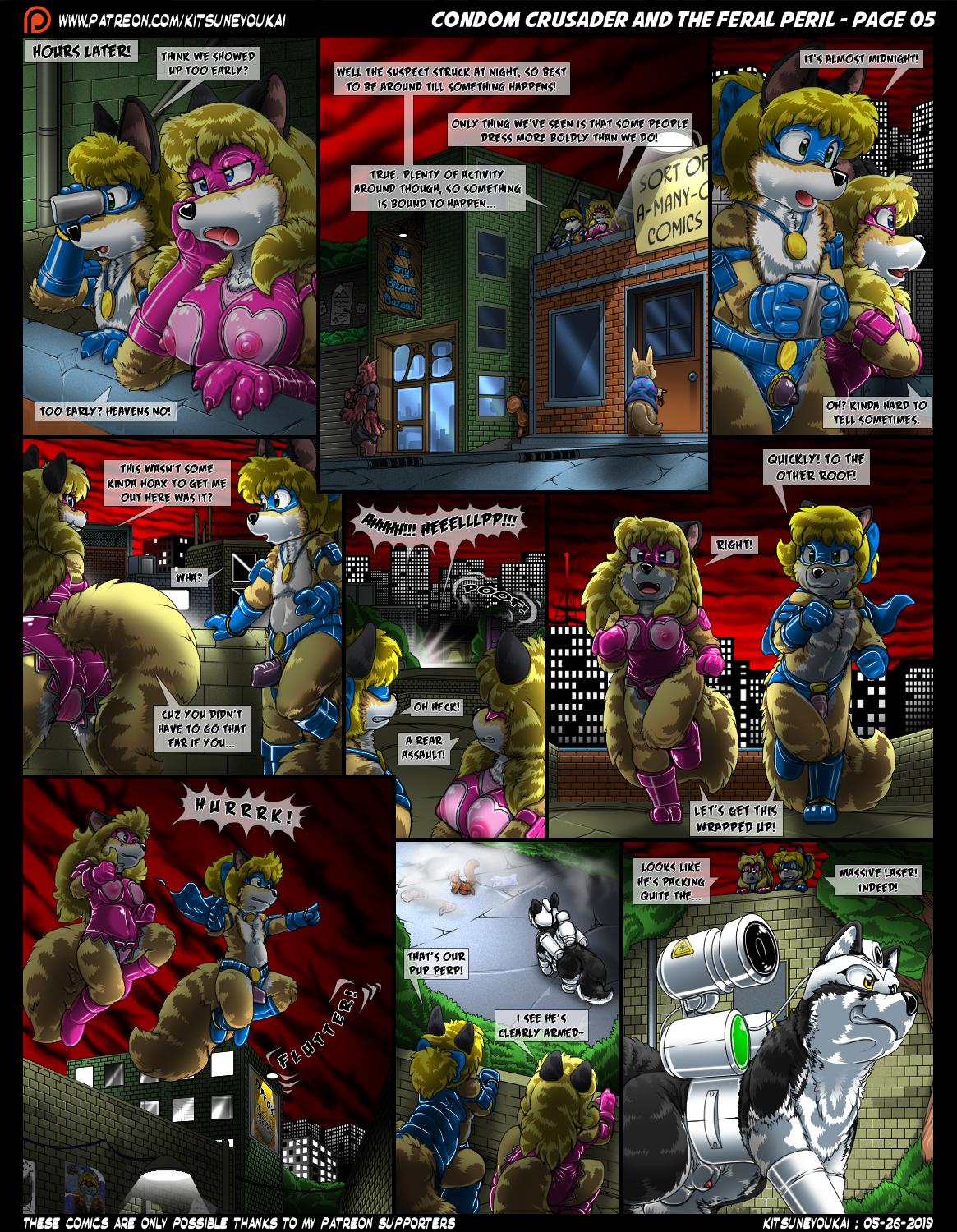 Condom Crusader and the Feral Peril porn comic picture 5