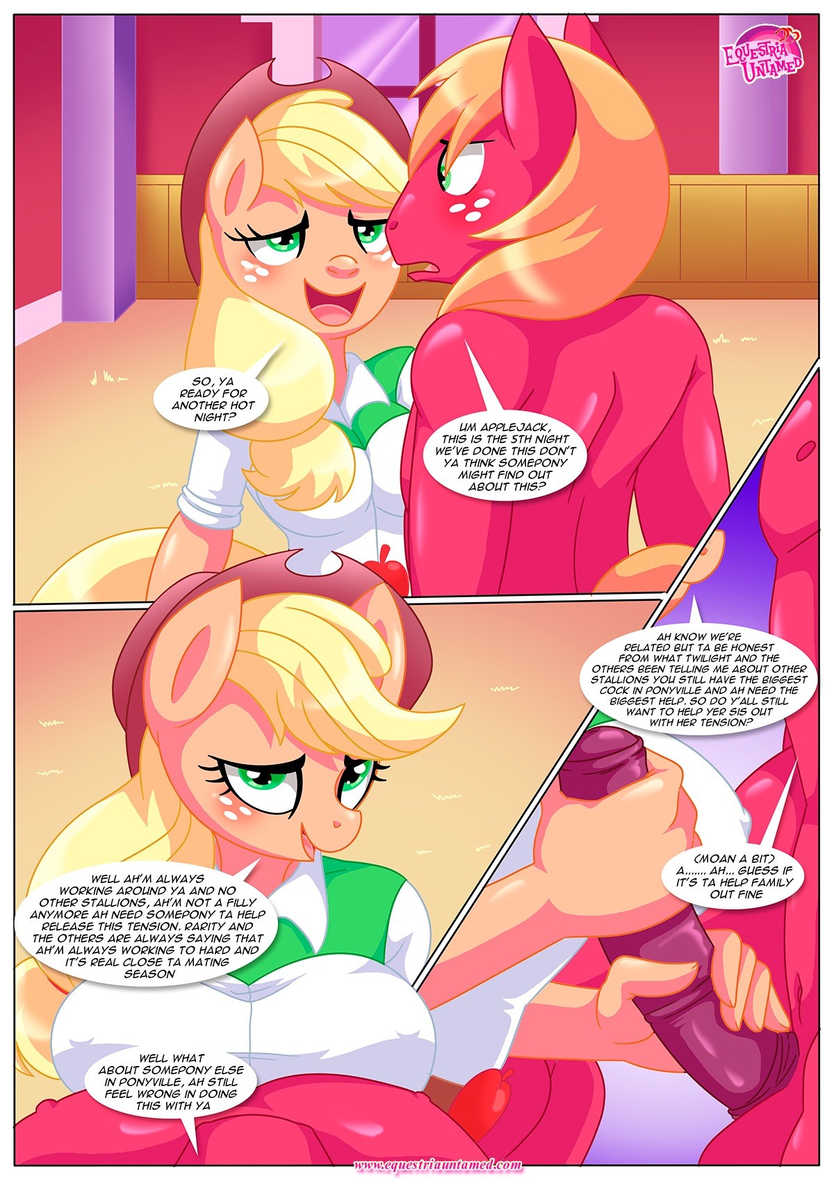 Applejack's secret is out! porn comic picture 3