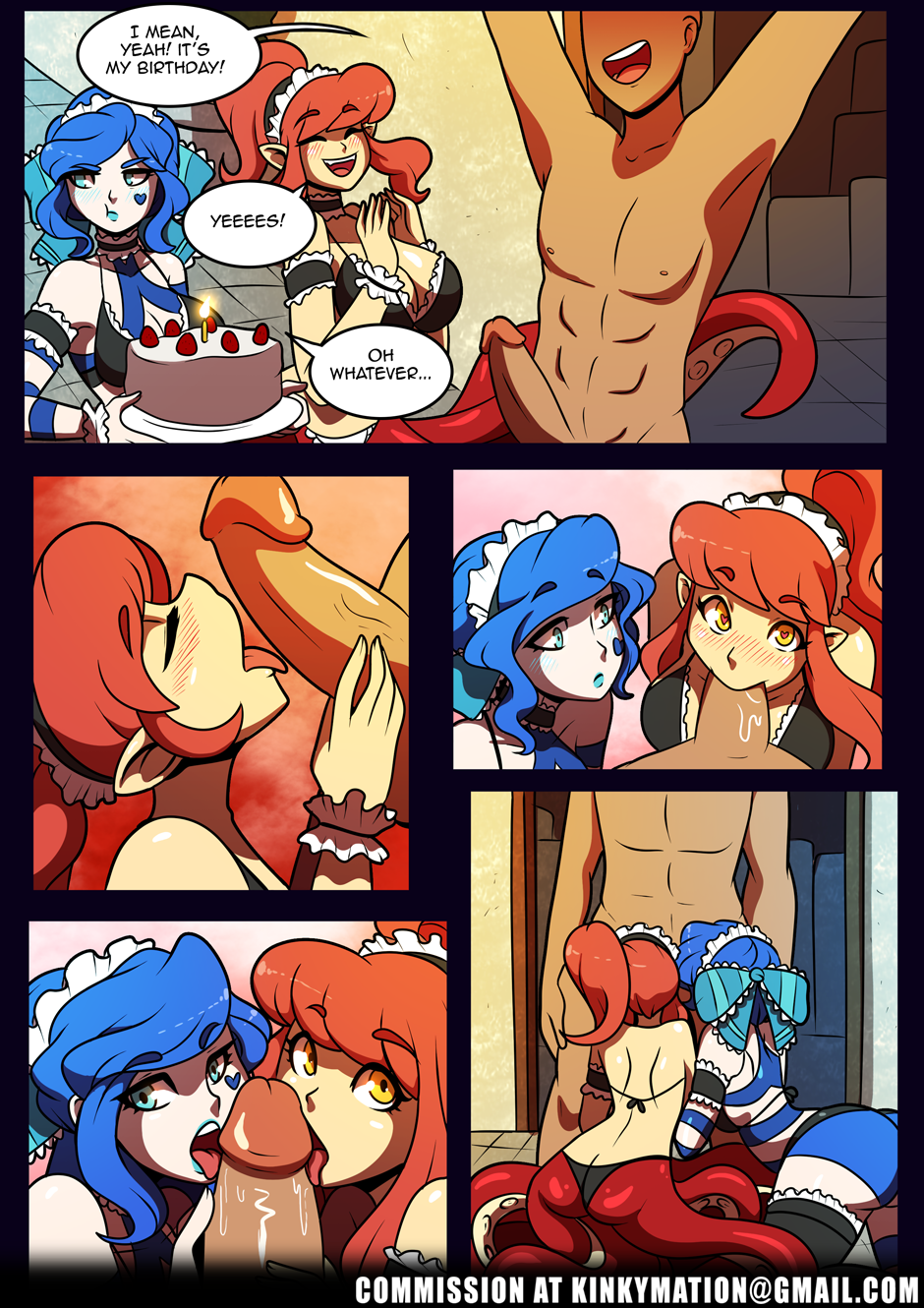 Birthday Maid porn comic picture 2