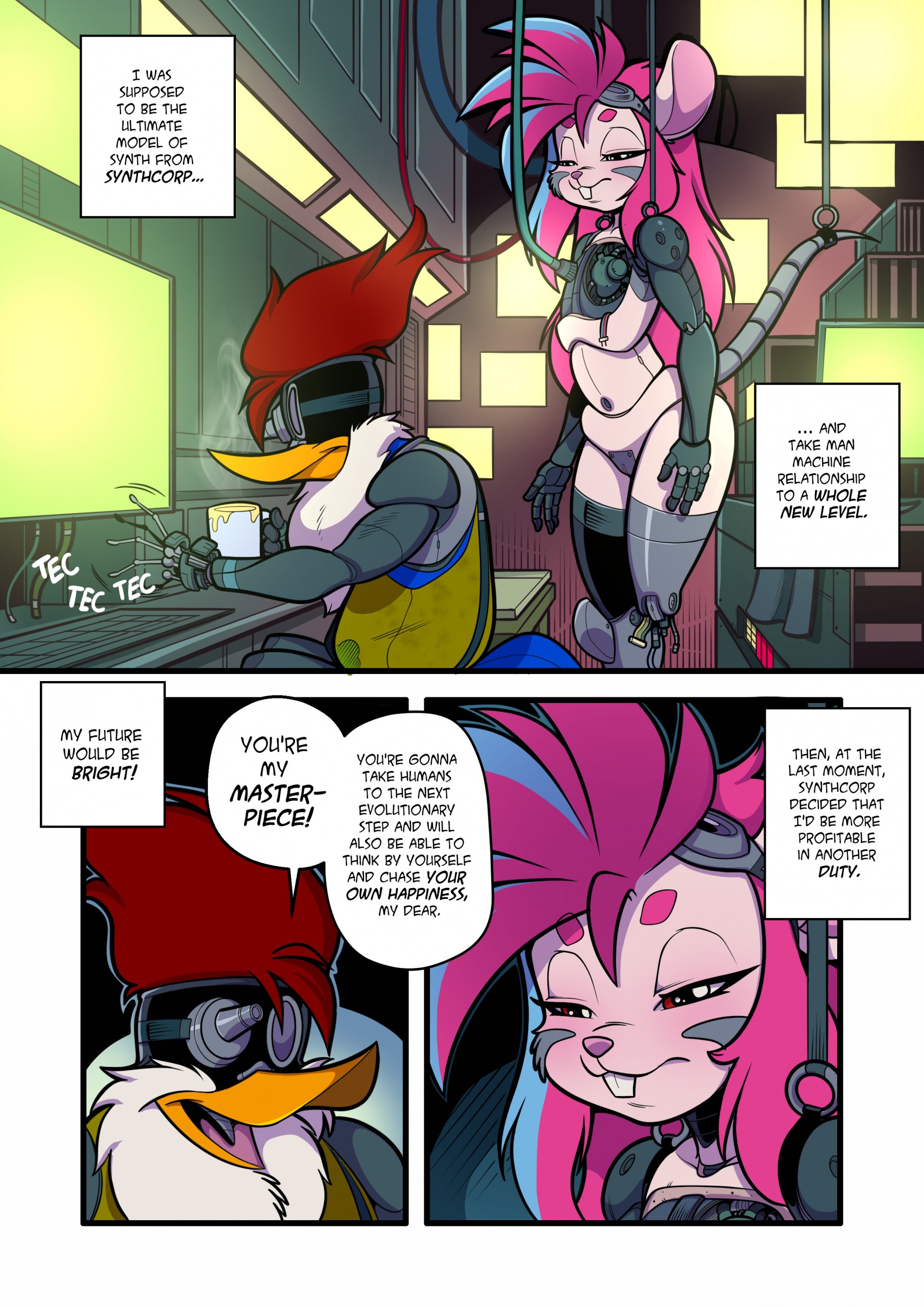 Cybermouse Kim porn comic picture 2