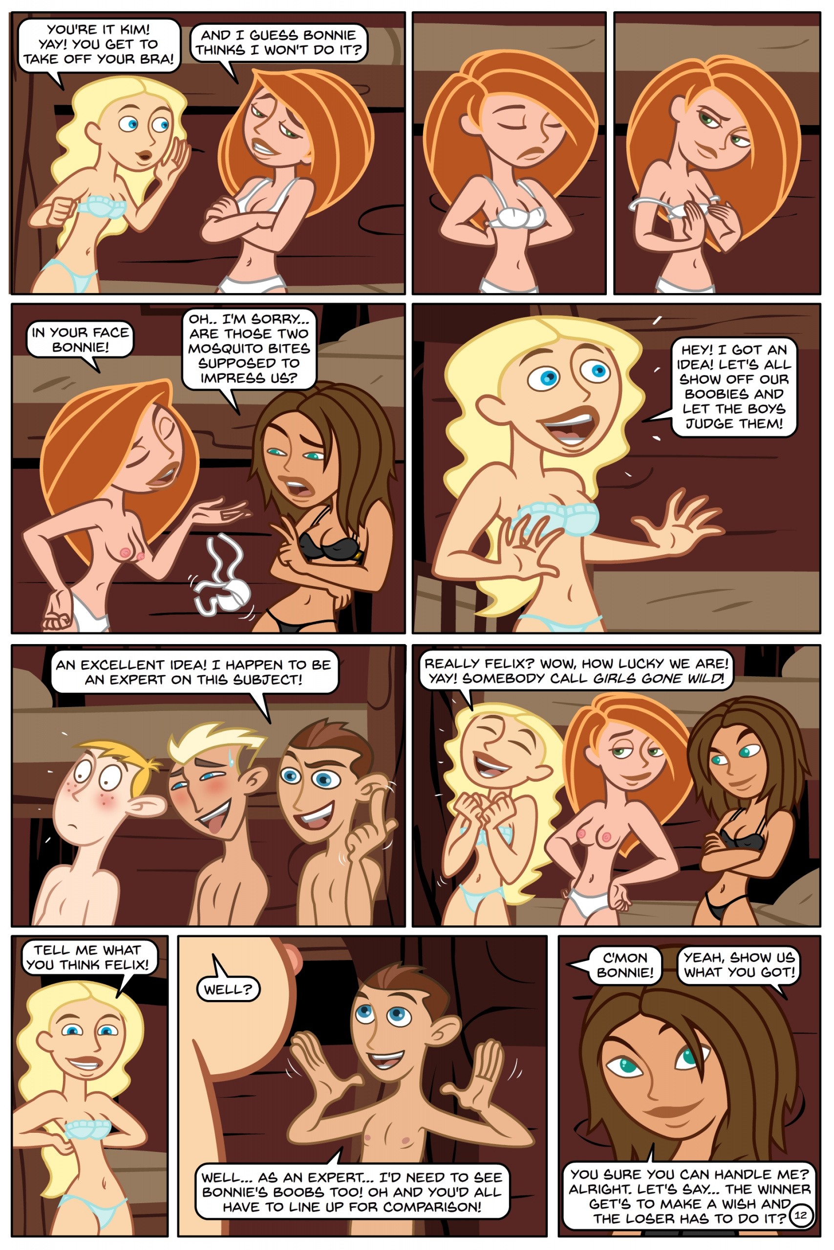 Kim Possible Spin, Sip & Strip! porn comic picture 13