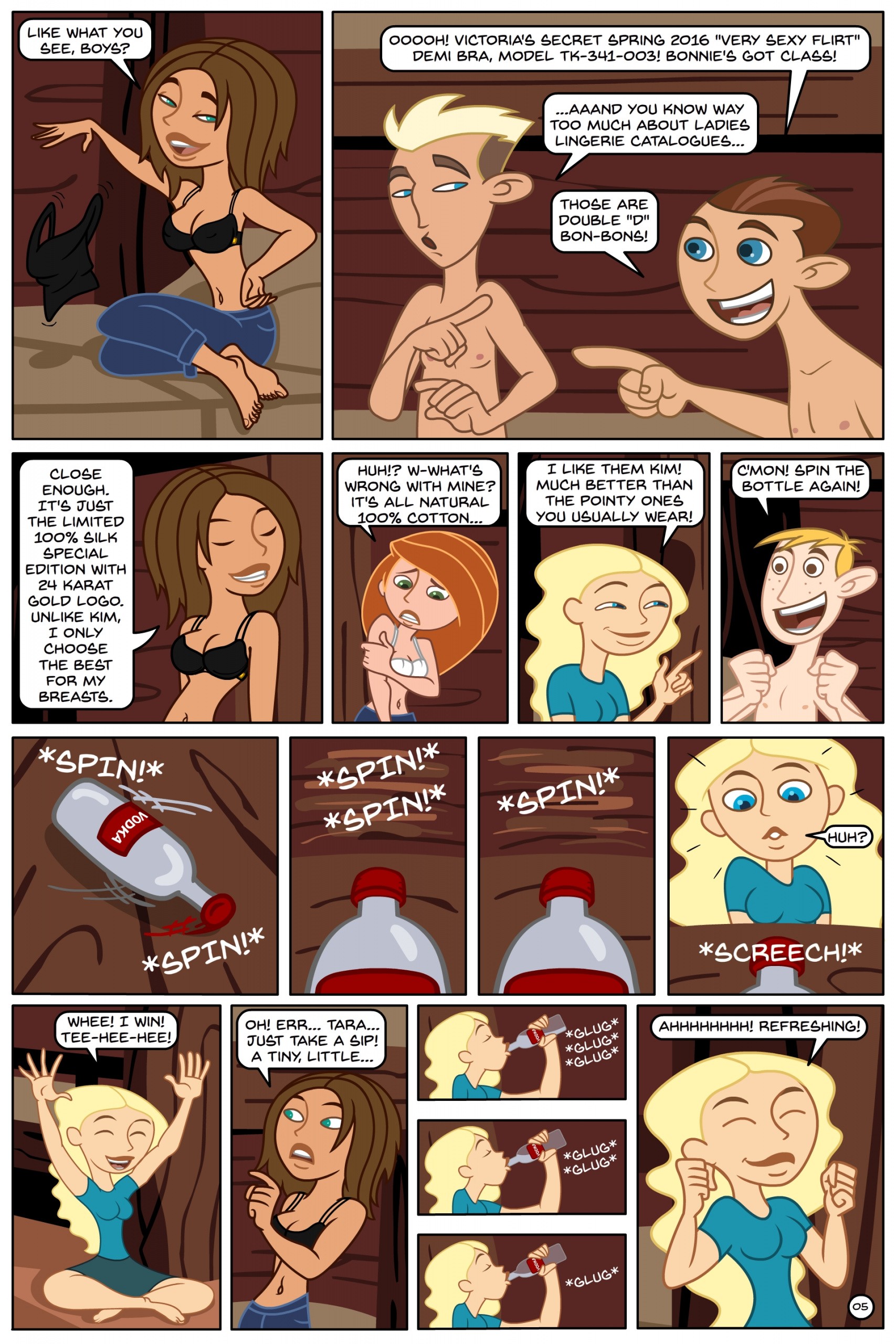 Kim Possible Spin, Sip & Strip! porn comic picture 6