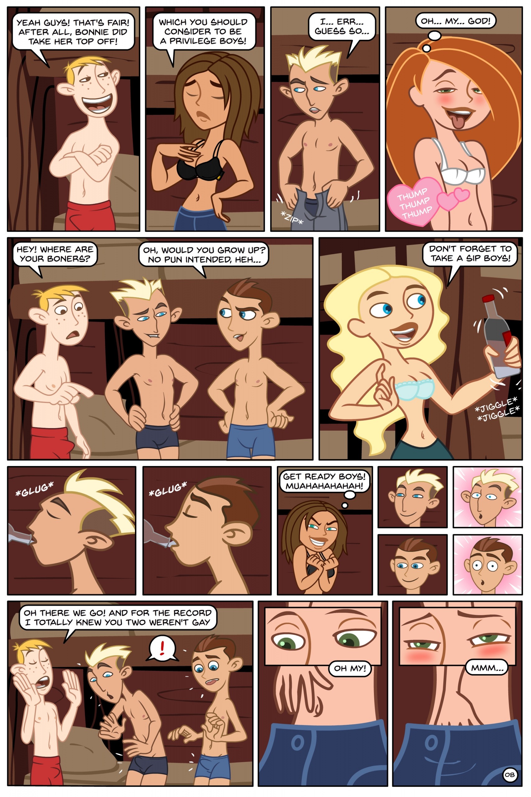 Kim Possible Spin, Sip & Strip! porn comic picture 9