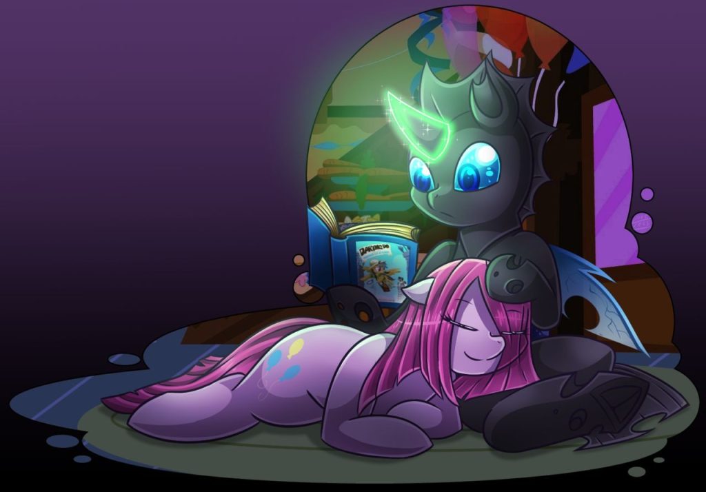 Pinkamena X Changeling porn comic picture 1