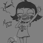 Sarah and Duck Greyscale Set porn comic picture 1