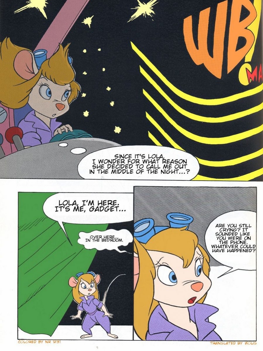 Gadget Hackwrench X Lola Bunny porn comic picture 1