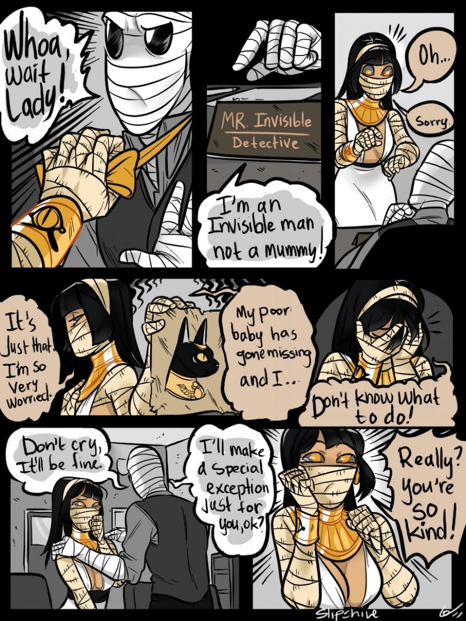 Mr Invisible & The Mummy porn comic picture 3