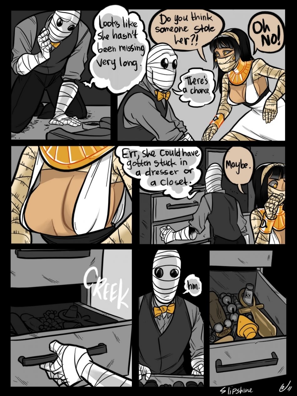 Mr Invisible & The Mummy porn comic picture 4