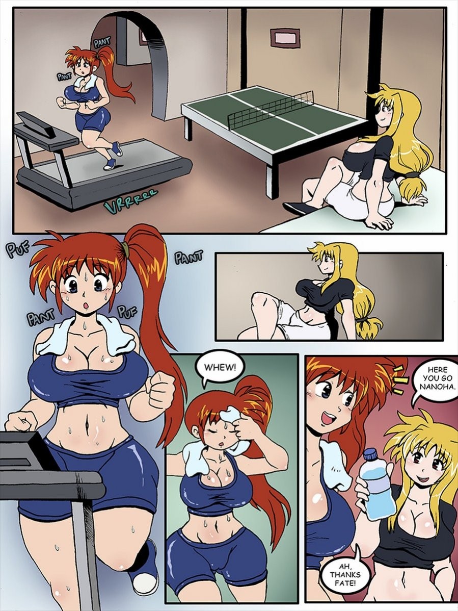 Nanoha and Fate's Workout porn comic picture 1