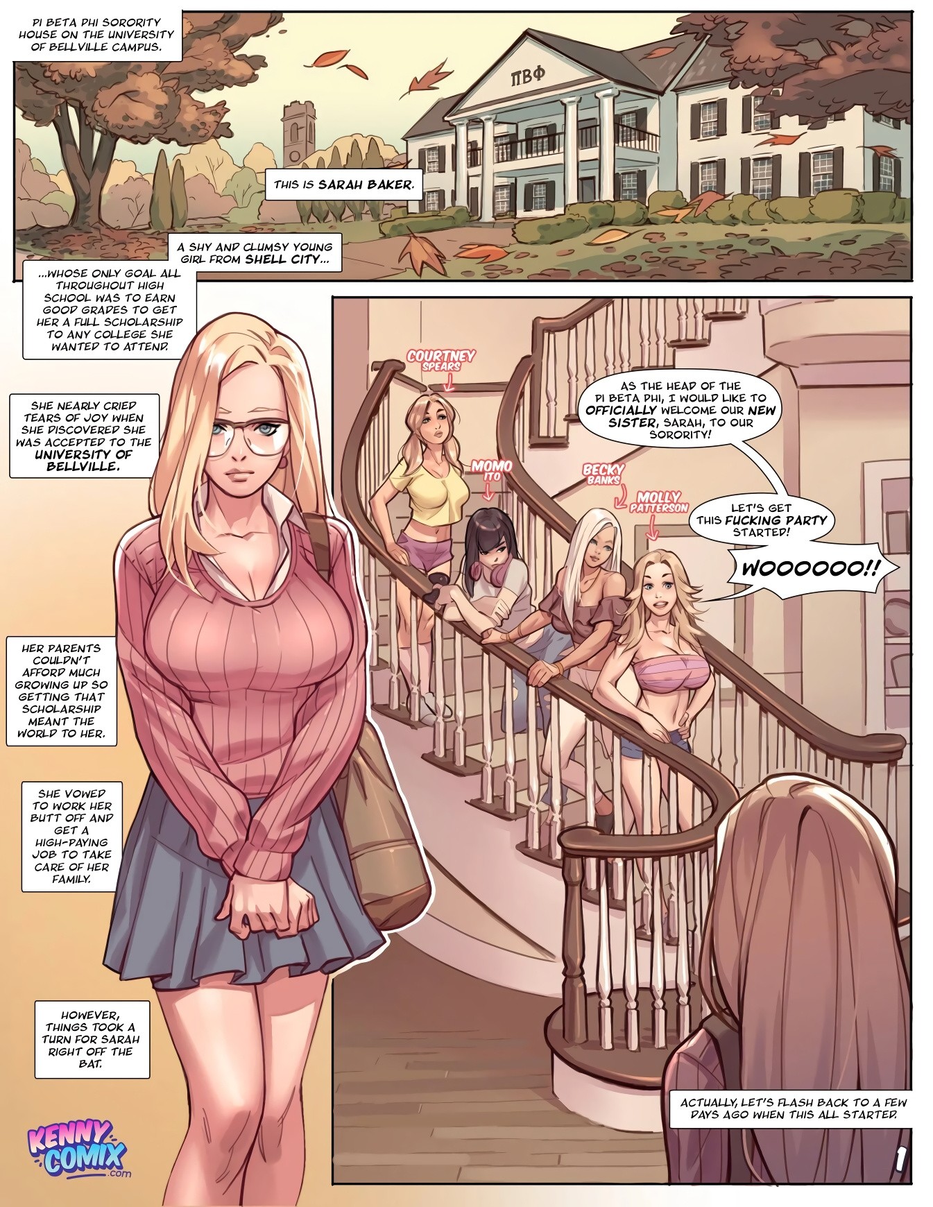 Naughty Sorority: The New Pledge porn comic picture 2