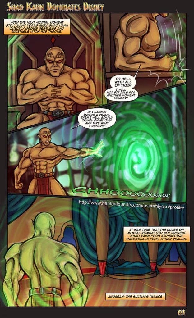 Shao Kahn Dominates Disney porn comic picture 1