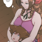 Aerith and Sora porn comic picture 1