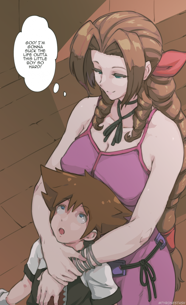 Aerith and Sora porn comic picture 1