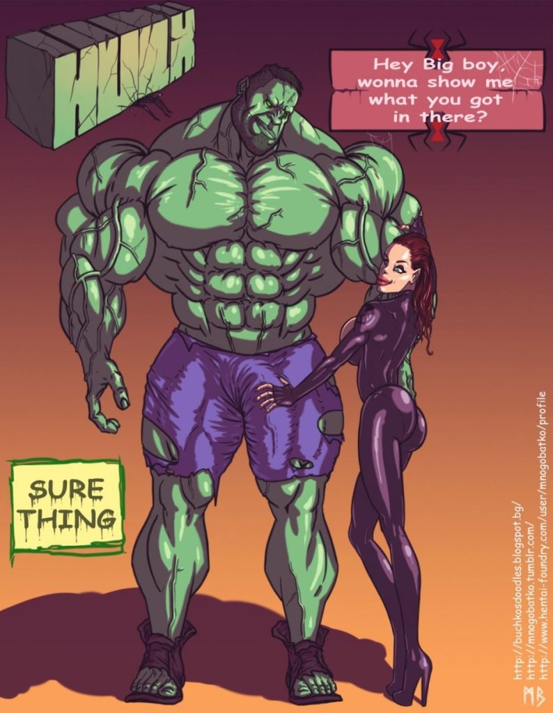 Hulk vs Black Widow porn comic picture 1