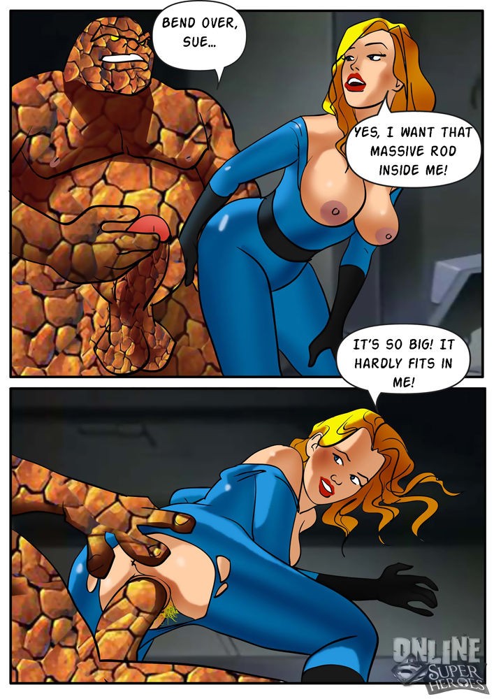 Invisible Woman gangbanged by the rest of the Fantastic Four porn comic picture 3
