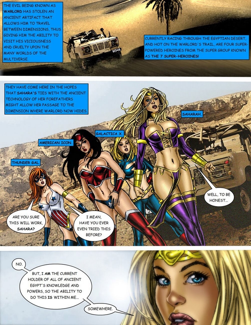 9 Superheroines Vs Warlord porn comic picture 1