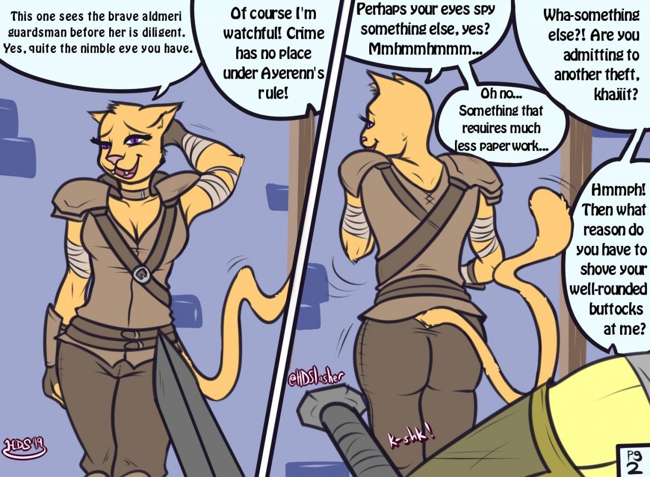 A Khajiit "Tail" of Bounty Bribery porn comic picture 3