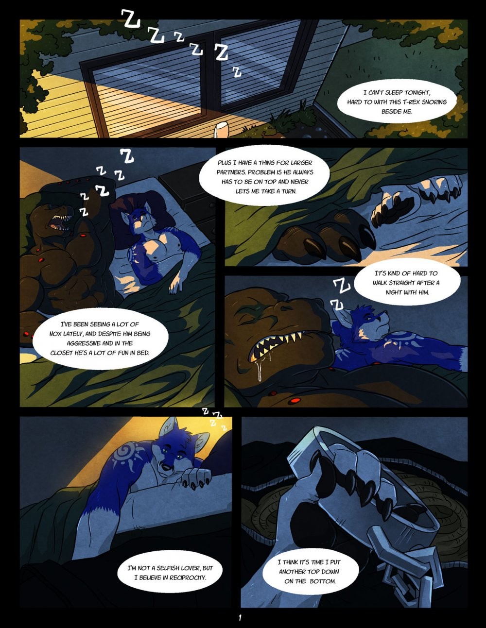 Black and Blue porn comic picture 1