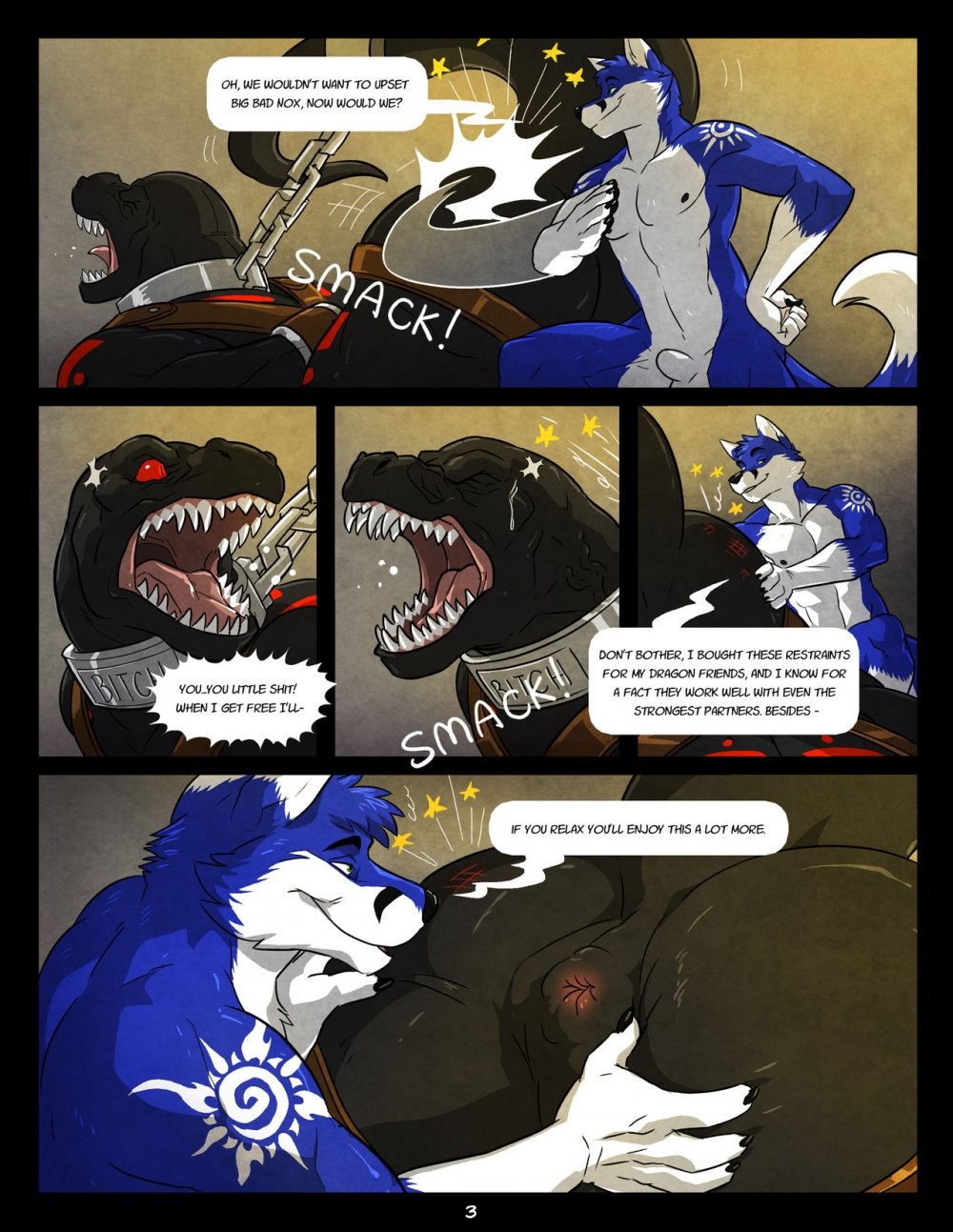 Black and Blue porn comic picture 3