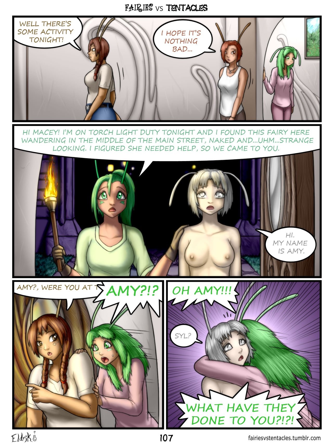 Fairies vs Tentacles 2 porn comic picture 44
