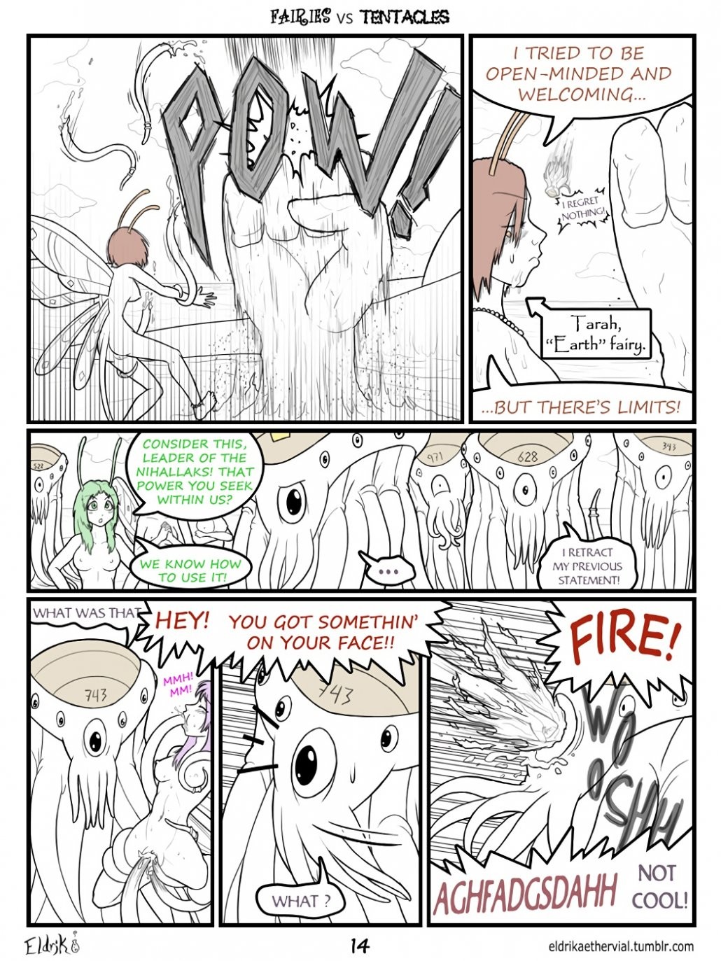 Fairies vs Tentacles. Prologue porn comic picture 15