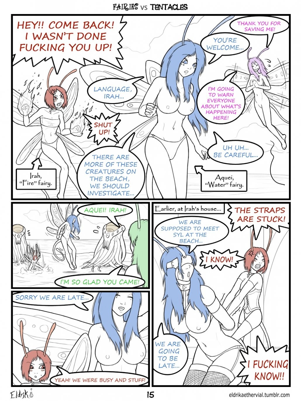 Fairies vs Tentacles. Prologue porn comic picture 16