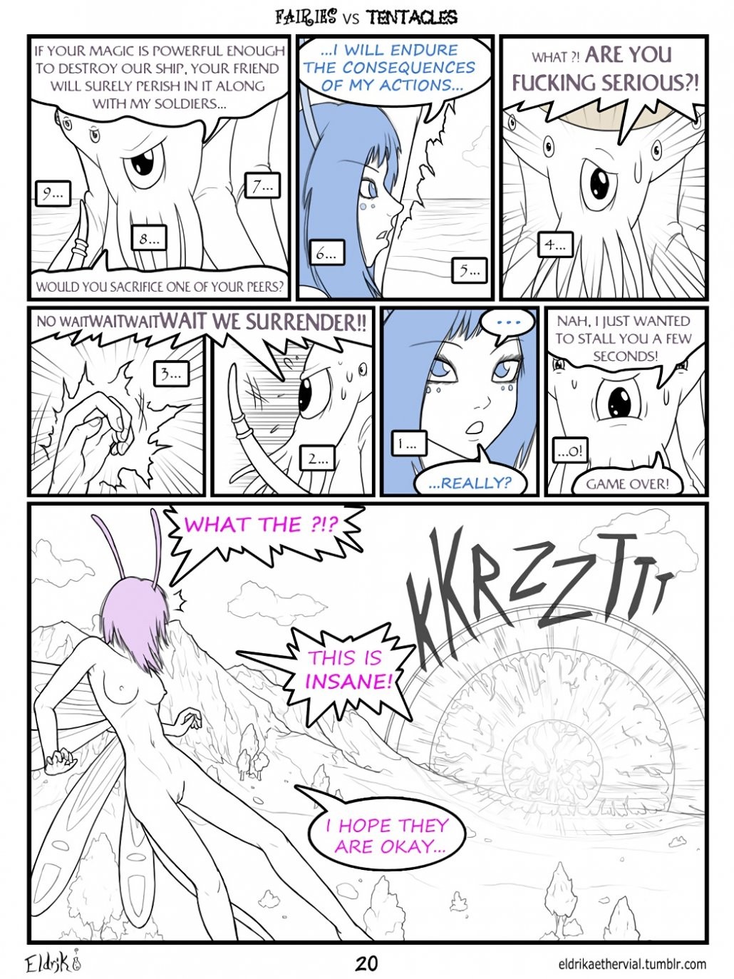 Fairies vs Tentacles. Prologue porn comic picture 21