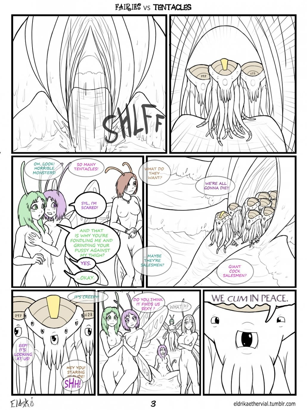 Fairies vs Tentacles. Prologue porn comic picture 4