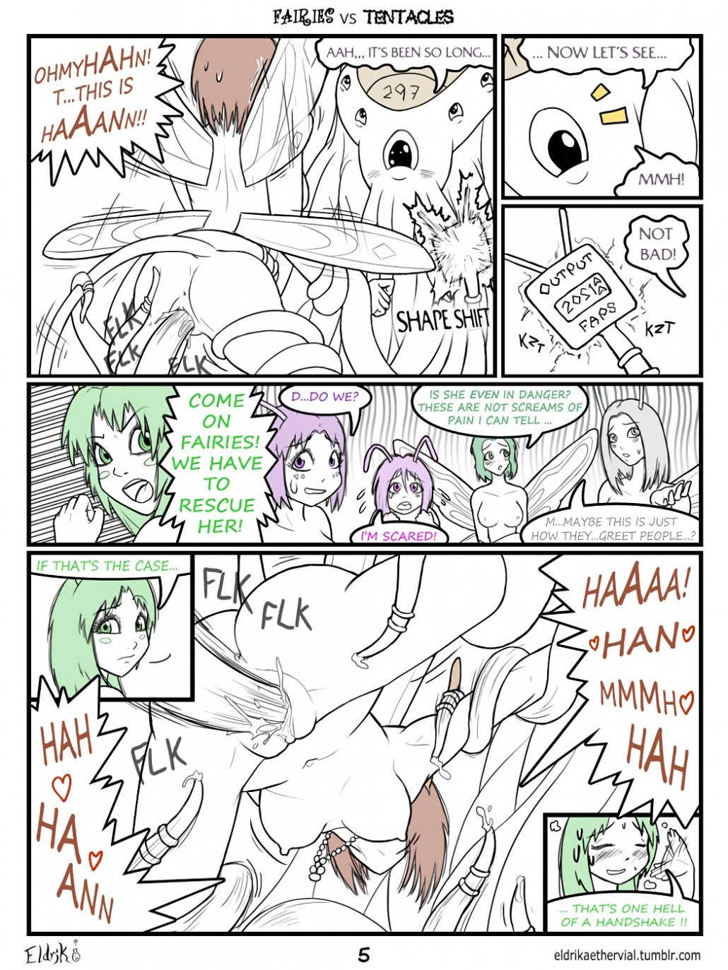 Fairies vs Tentacles. Prologue porn comic picture 6