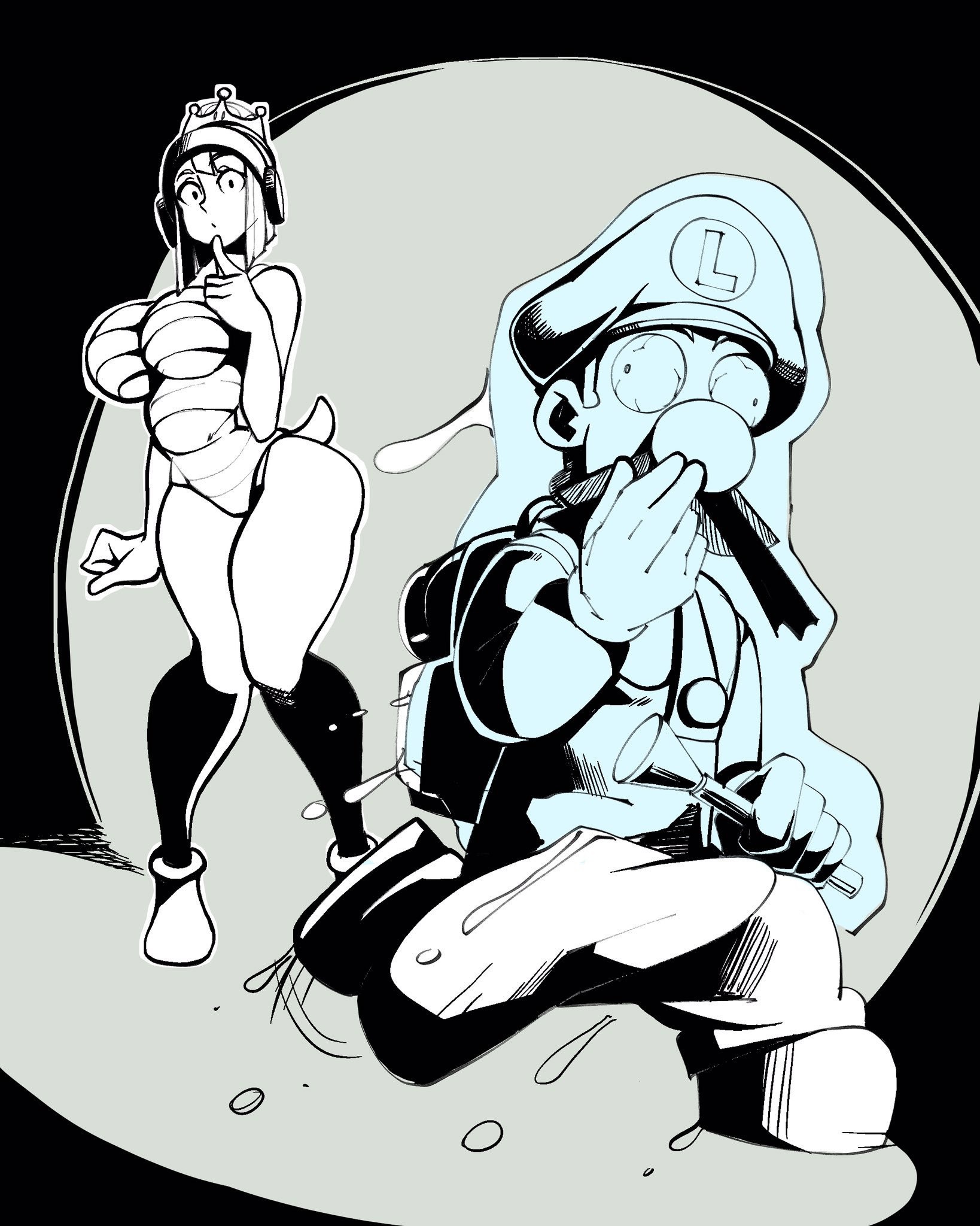 Inktober 2 - Luigi's Mansion hentai manga picture 19