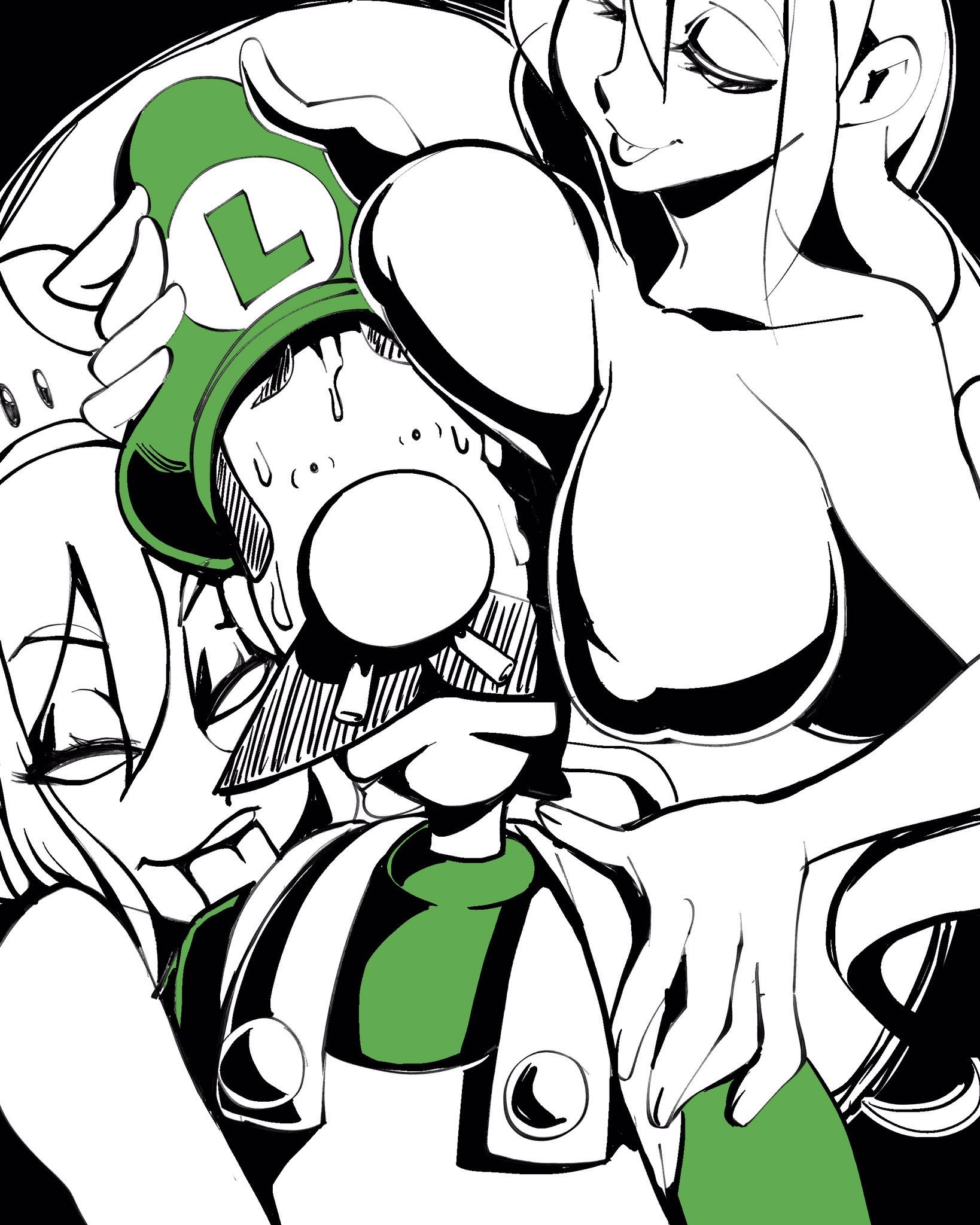 Inktober 2 - Luigi's Mansion hentai manga picture 28